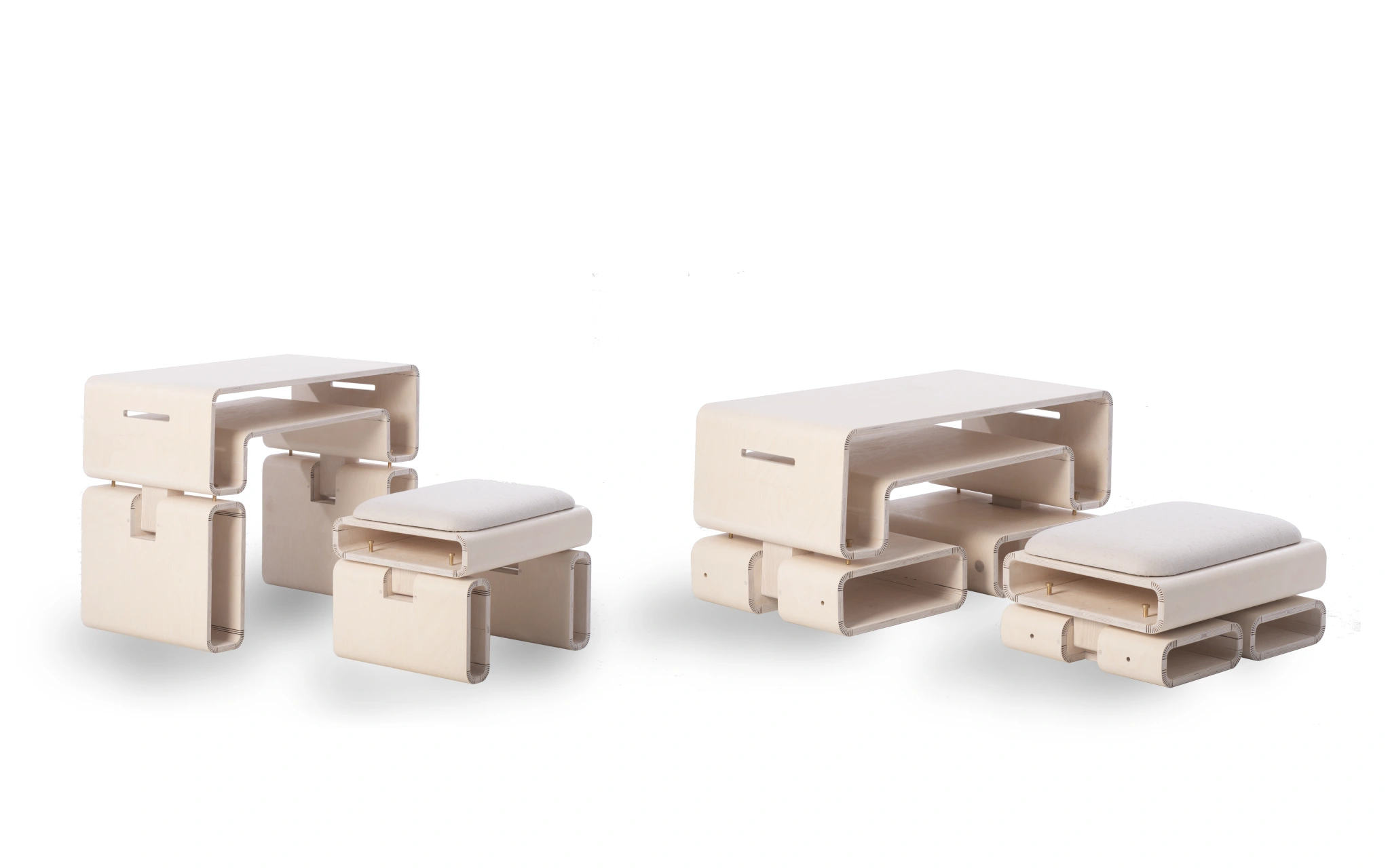 Dimensions of The Accompanying Growth Furniture shown at two different height settings.